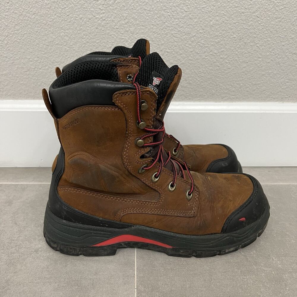 Red Wing King Toe ADC Mens 10.5D Brown Waterproof Safety Protective Boots Shoes